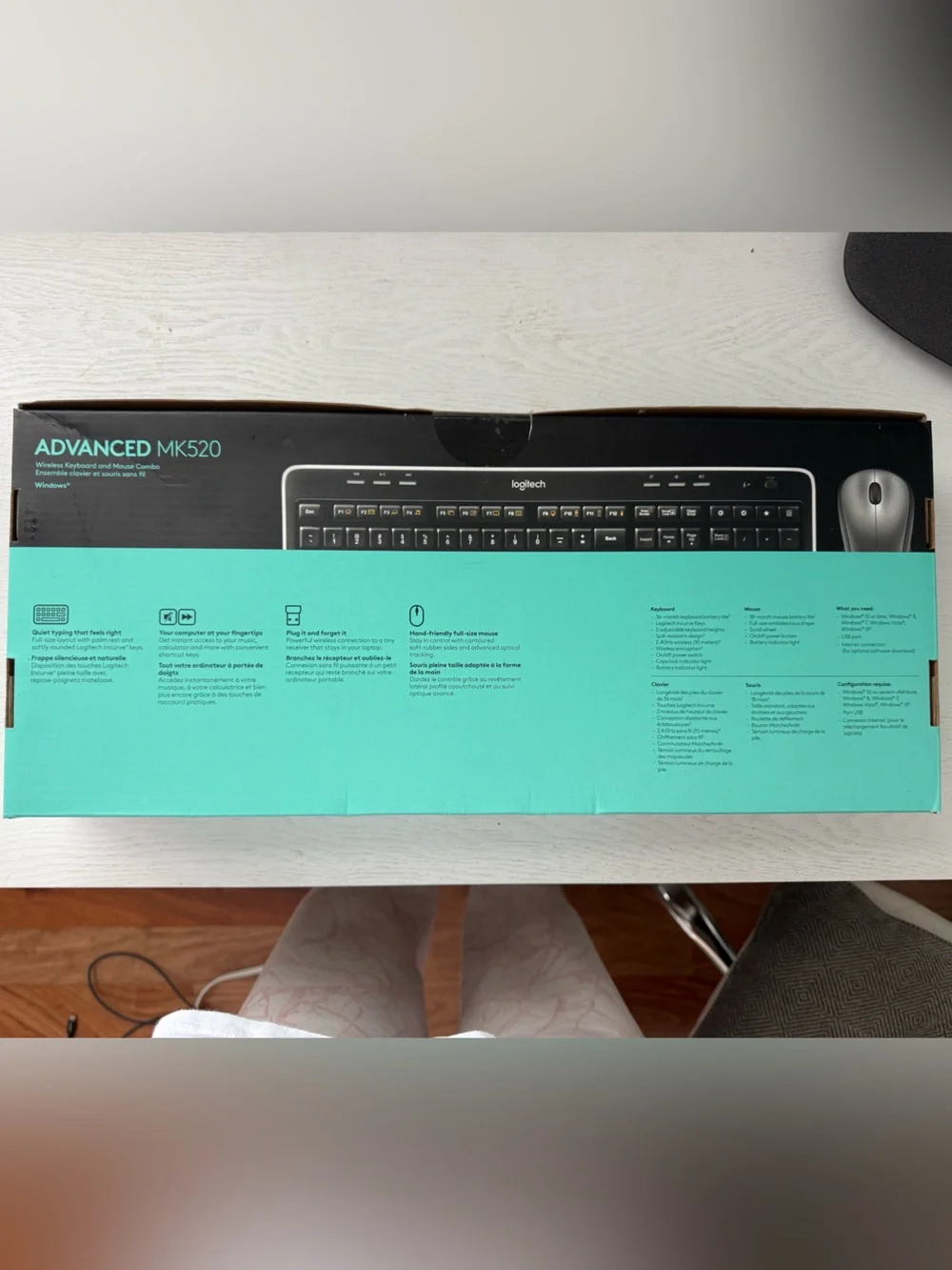 Logitech Advanced Wireless Keyboard and Mouse Combo - Brand New MK520